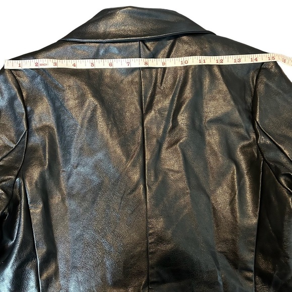 Princess Polly Ellen Faux Leather Fully Lined Black Blazer Sz. XS/S NWT - Picture 11 of 16
